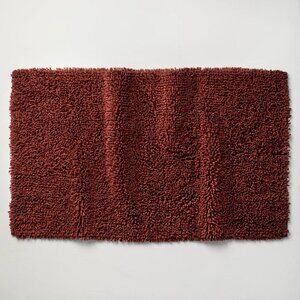 Casaluna 21 in x 34 in Mélange Looped Bath Rug, Clay 100% Cotton